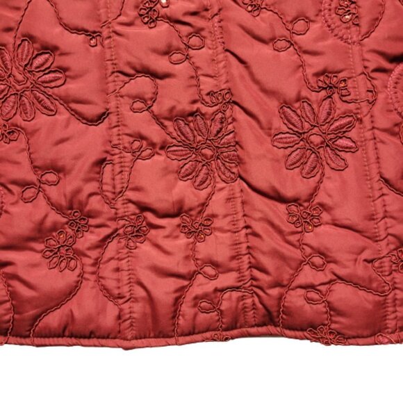 Womens Red Coat Winter Jacket Long Sleeve Red Outerwear- Size S - Picture 10 of 11